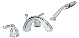 Huntington Brass 63740-01 8-Inch - 16-Inch Builders 2-Handle Deck-Mount Roman Tub Faucet with Hand...