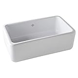 Rohl RC3018WH FIRECLAY Kitchen Sinks, 30-Inch by 18-Inch by 10-Inch, White