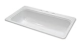 Lyons Industries DKS01SB3 Designer White 33-Inch by 19-Inch Single Acrylic 7.25-Inch Deep Kitchen...
