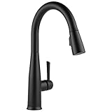 Delta Faucet Essa Matte Black Kitchen Faucet Touch, Touch Kitchen Faucets with Pull Down Sprayer,...