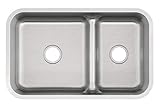 Mirabelle MIRURB3421 34' Double Basin Stainless Steel Kitchen Sink with 70/30 Split - Undermount...