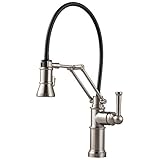 Brizo 63225LF-SS Brilliance Stainless Artesso Single Handle Articulating Arm Kitchen Faucet