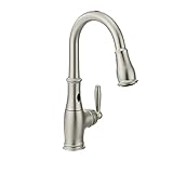 Moen 7185ESRS Brantford Motionsense Two-Sensor Touchless One-Handle High Arc Pulldown Kitchen Faucet...
