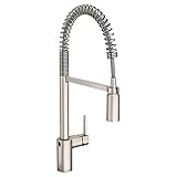 Moen 5923EWSRS Align Motionsense Wave Sensor Touchless One-Handle High Arc Spring Pre-Rinse Pulldown...