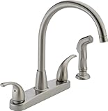 Peerless Tunbridge 2-Handle Kitchen Sink Faucet with Side Sprayer, Stainless P299578LF-SS