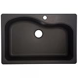 Franke Gravity 33' L x 22' W x 9' H Dual Mount Granite Single Bowl Kitchen Sink in Graphite,...