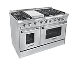 Thor Kitchen HRG4804U 6 Burner Gas Range with Double Oven