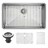VIGO VG3219CK1 Ludlow 32' L x 19' W x 10' D Handmade Stainless Steel Undermount Kitchen Sink with...