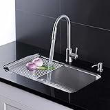 AFA Stainless Single Bowl 33' Dual Mount Kitchen Sink & Faucet Combo