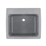 Swan SSUS1000.042 Dual Mount Solid Surface Utility Sink, 22' L x 25' W x 13.6' H, Gray Granite